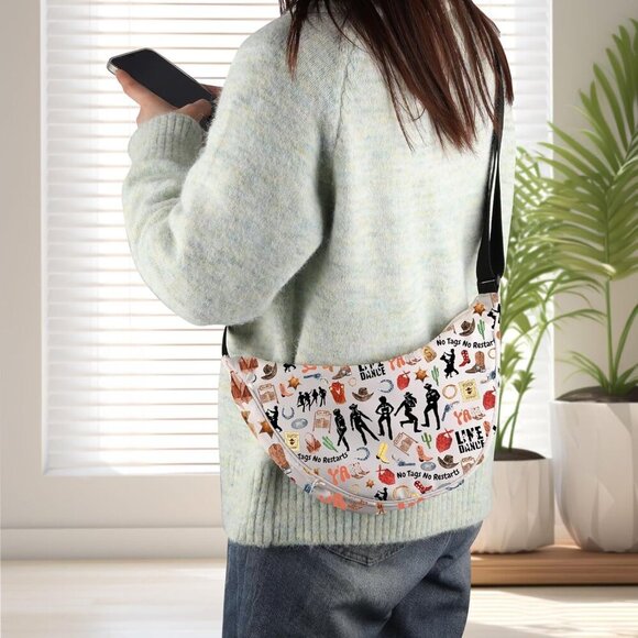 Lightweight Polyester Crossbody Bag for Line Dancing - Perfect for Daily Wear - Picture 6 of 7